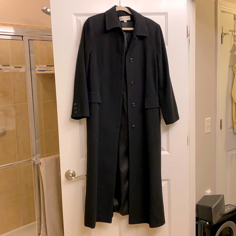Albert Nipon Black Trench Coat - image 1